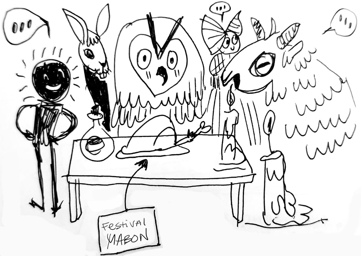 Sketch of Characters Representing Pagan Festivals