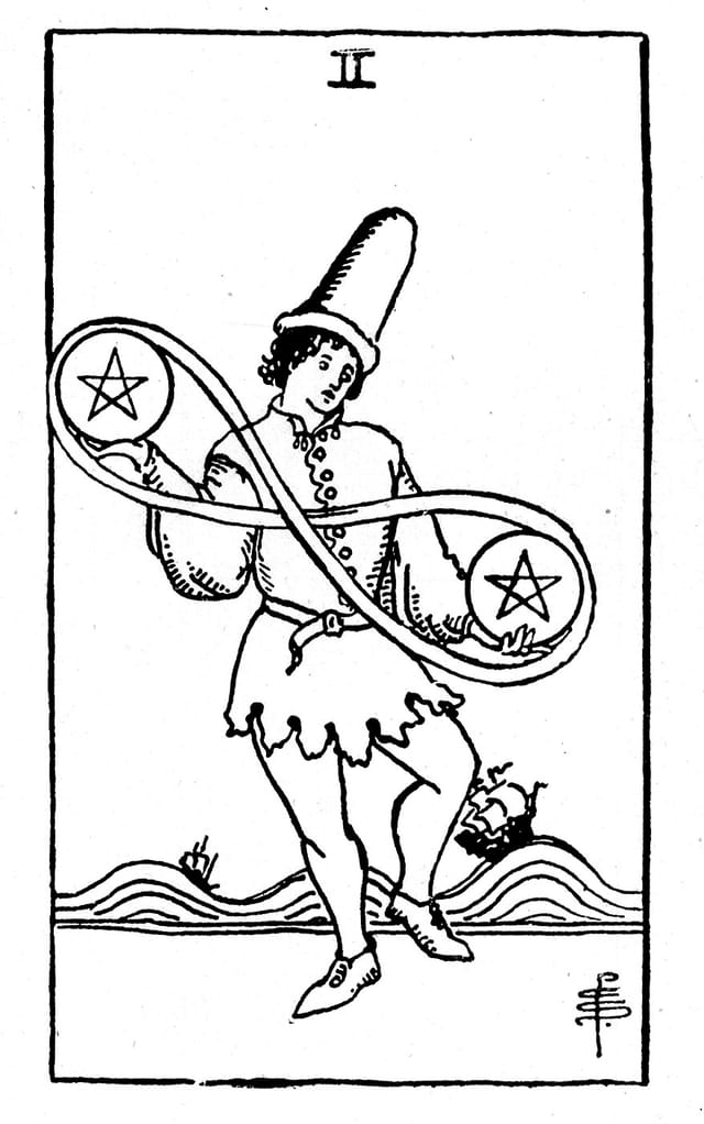 Rider Waite Deck - Two of Pentacles