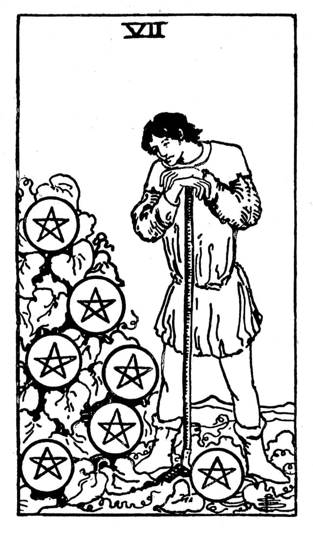 Rider Waite Deck - Seven of Pentacles