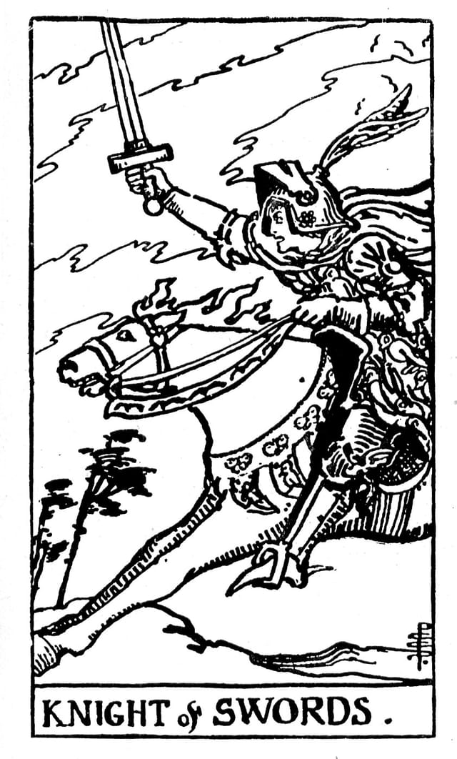 Rider Waite Deck - Knight of Swords
