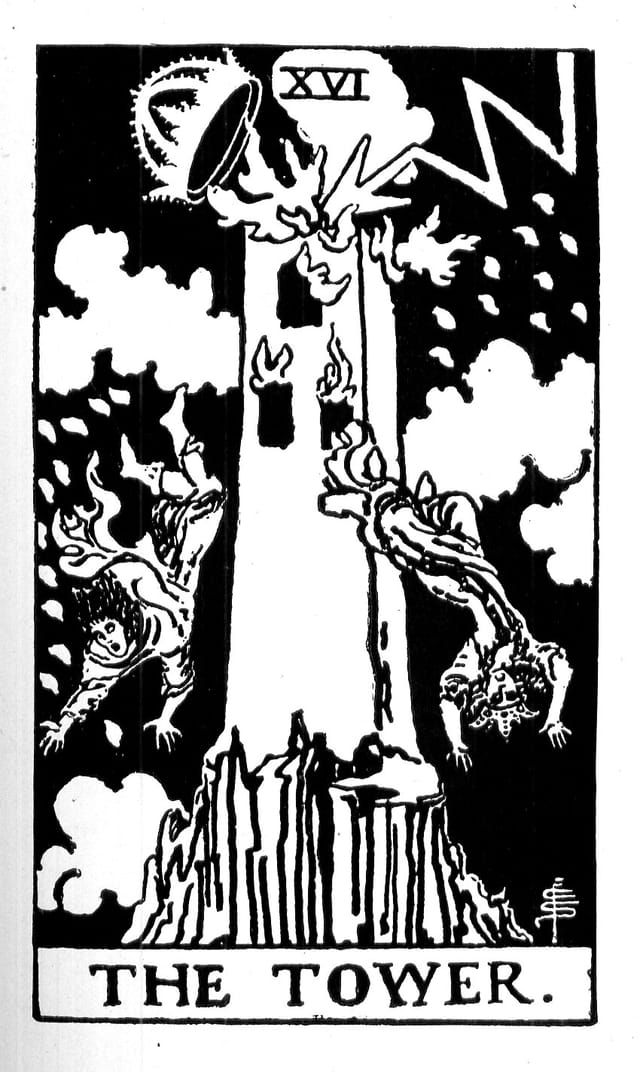 Rider Waite Deck - The Tower