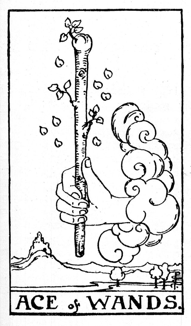 Rider Waite Deck - Ace of Wands