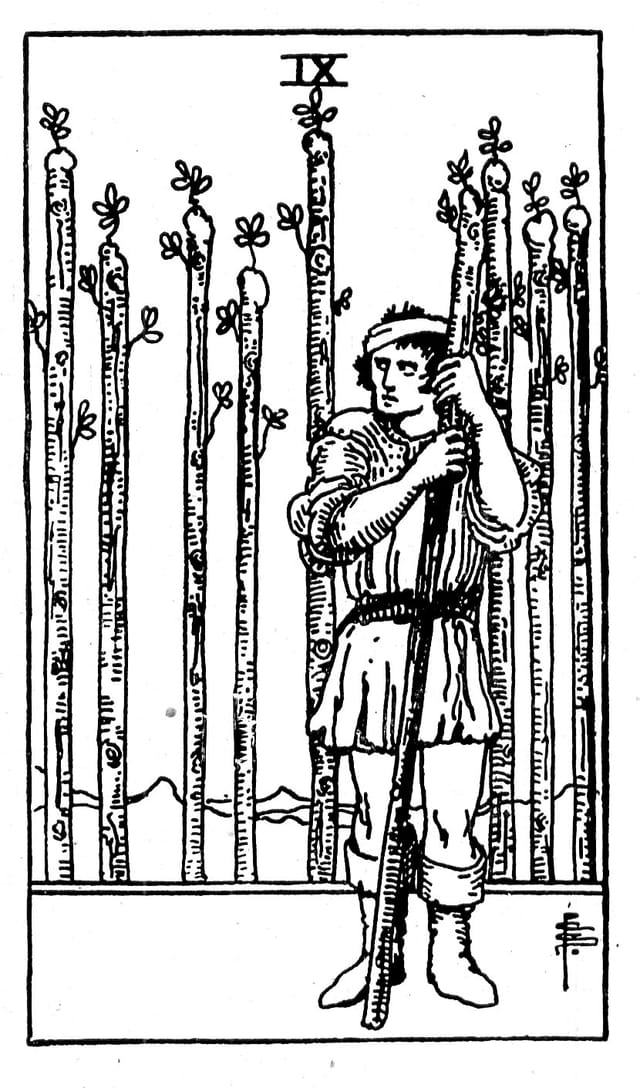 Rider Waite Deck - Nine of Wands