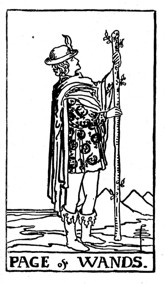 Rider Waite Deck - Page of Wands